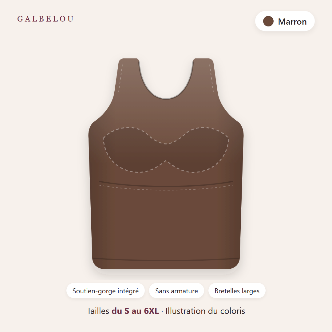 Débardeur Galbelou coloris Marron
