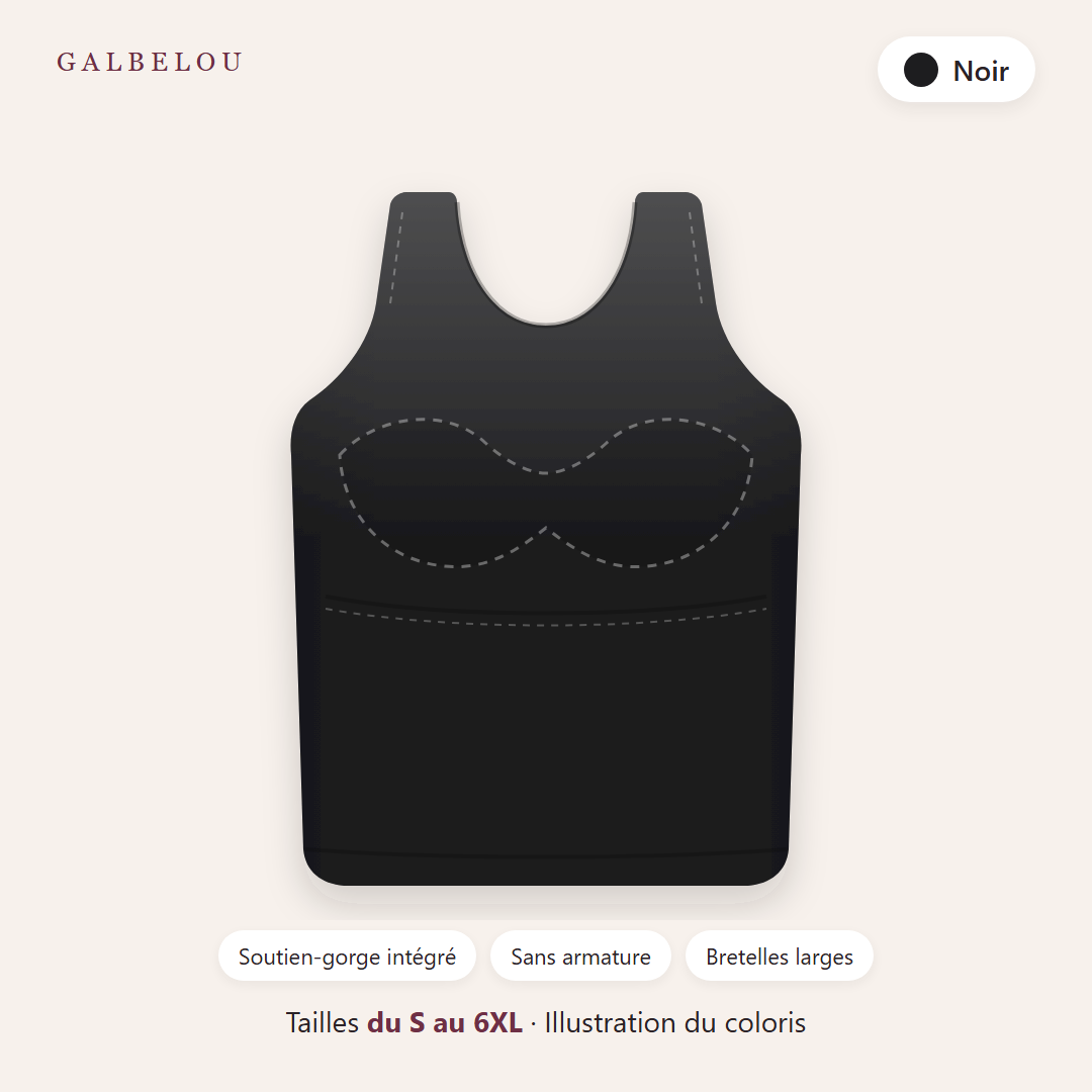 Débardeur Galbelou coloris Noir