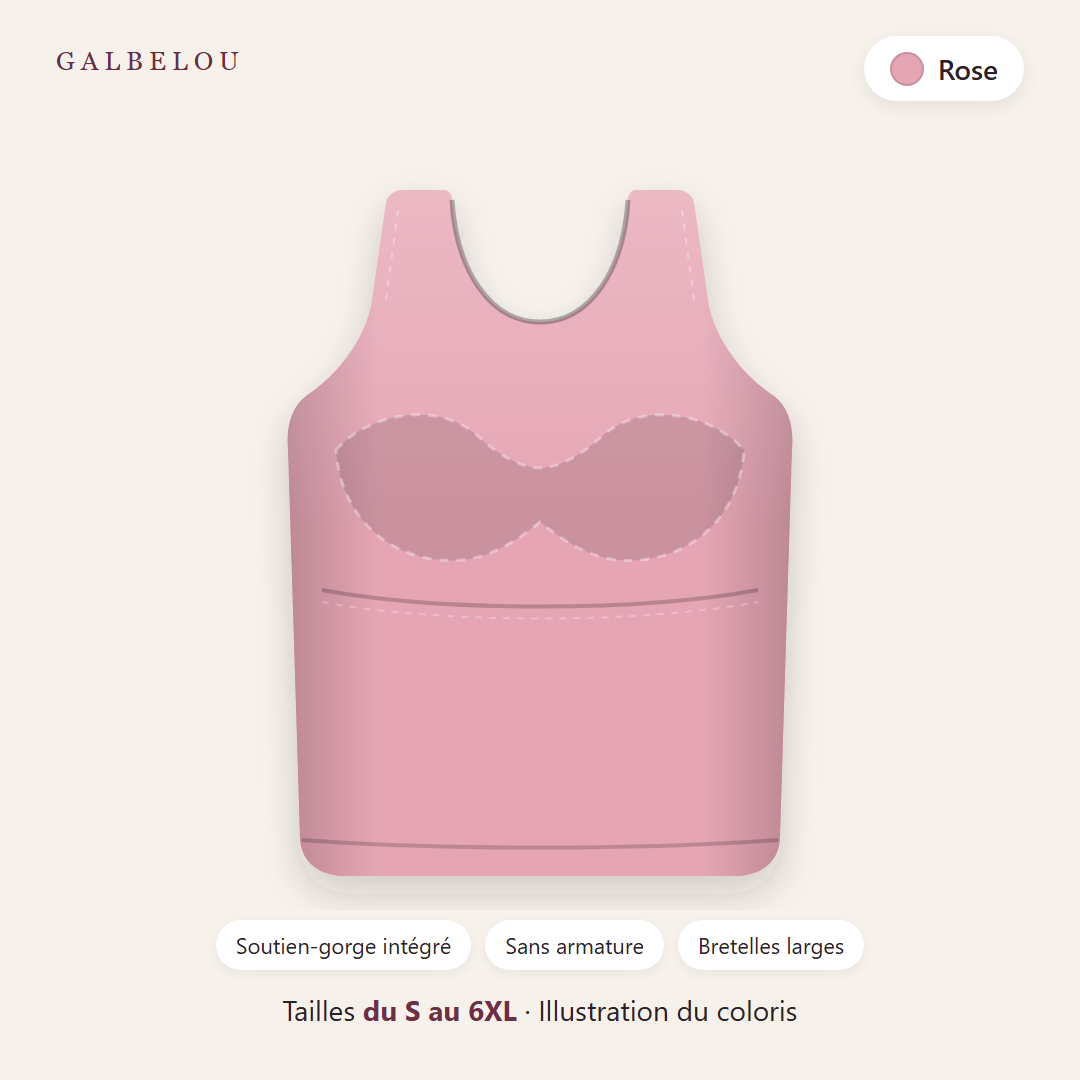 Débardeur Galbelou coloris Rose